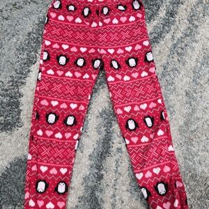 Red Penguin Print Pajama Pants